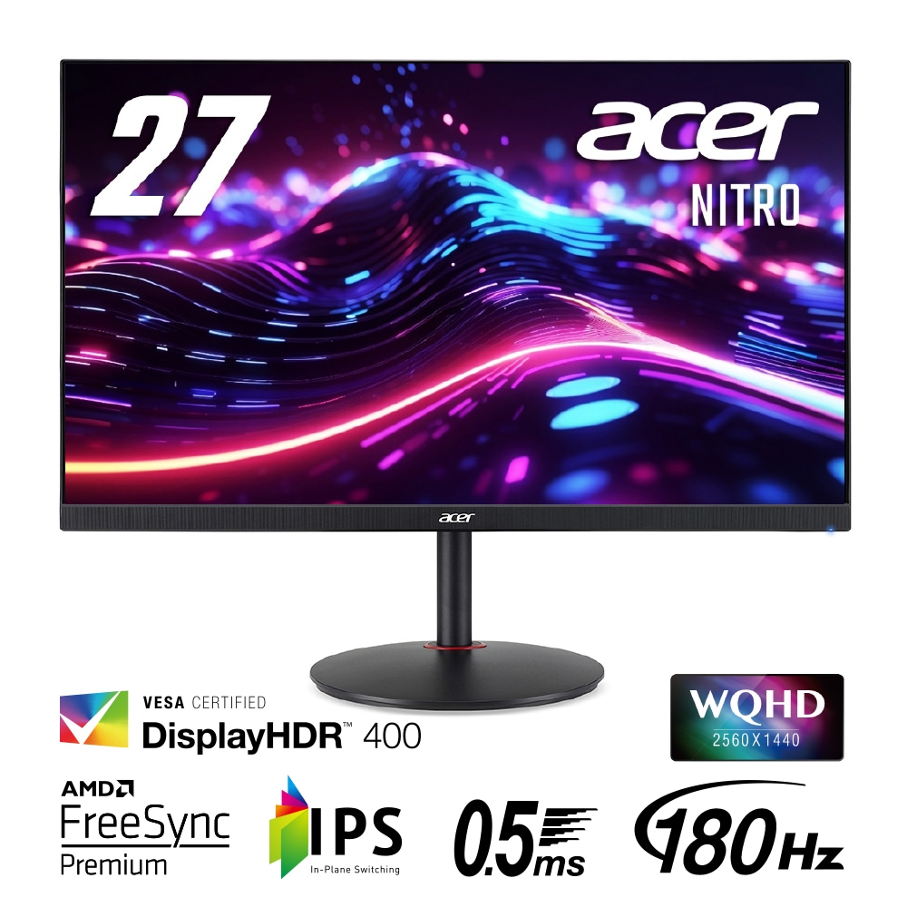 Acerエイサー ゲーミング液晶ディスプレイ(27型/IPS/WQHD 2560×1440/180Hz/0.5ms/HDR400/HDMI2.0/DP1.2/VESA/3年保証)(ブラック) XV 20,736円