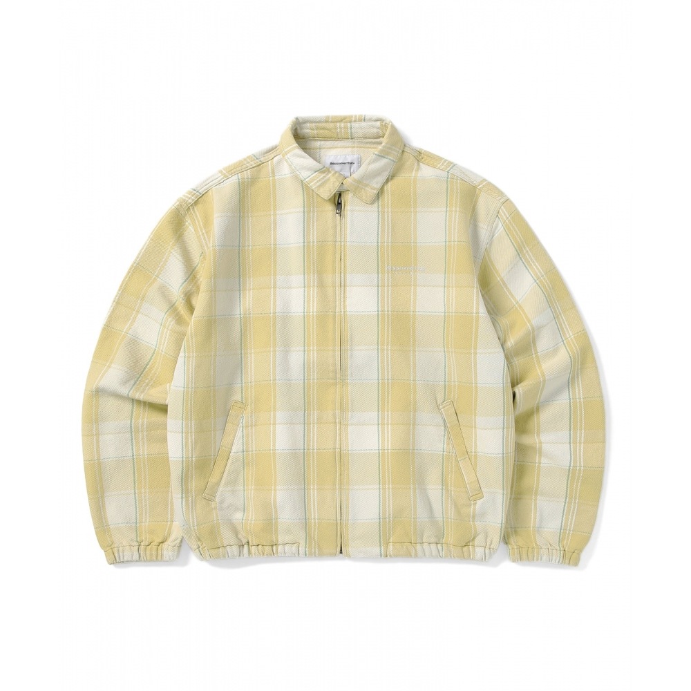 This IS NEVER THT ビッグチェック柄フランネルジャケットイエロー