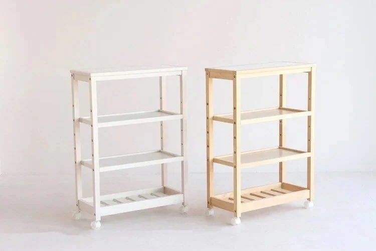 ワゴン キッチンワゴン キャスター付き キャスター付きワゴン スリム スリムワゴン スチールワゴン 4段 キャスター付き収納 キッチンラック 収納ワゴン