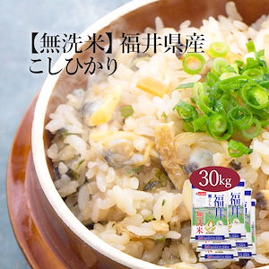 無洗米 米 福井県産 こしひかり 30kg 5kg 6セット 令和6年産 お米 こめ 30キロ 安い おこめ 白米 国産 食品 ギフト 引っ越し 挨拶 内祝い お歳暮 送料無料 おくさま印 新米