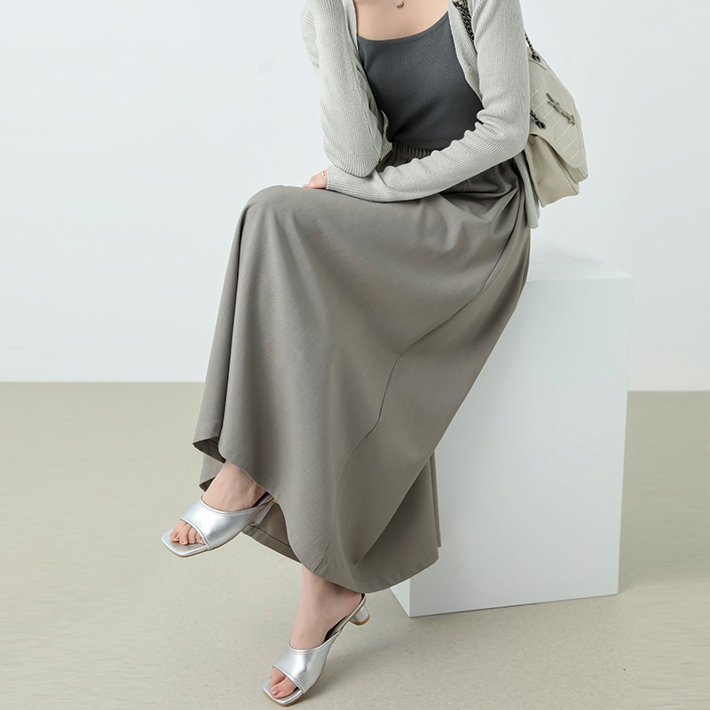 【1つ買うと10つ無料】春と秋の女性のためのスカートハイエンドケーキスカートハイウエストアインラインスカートファッショナブルなカジュアルミッドレングススーツスカート