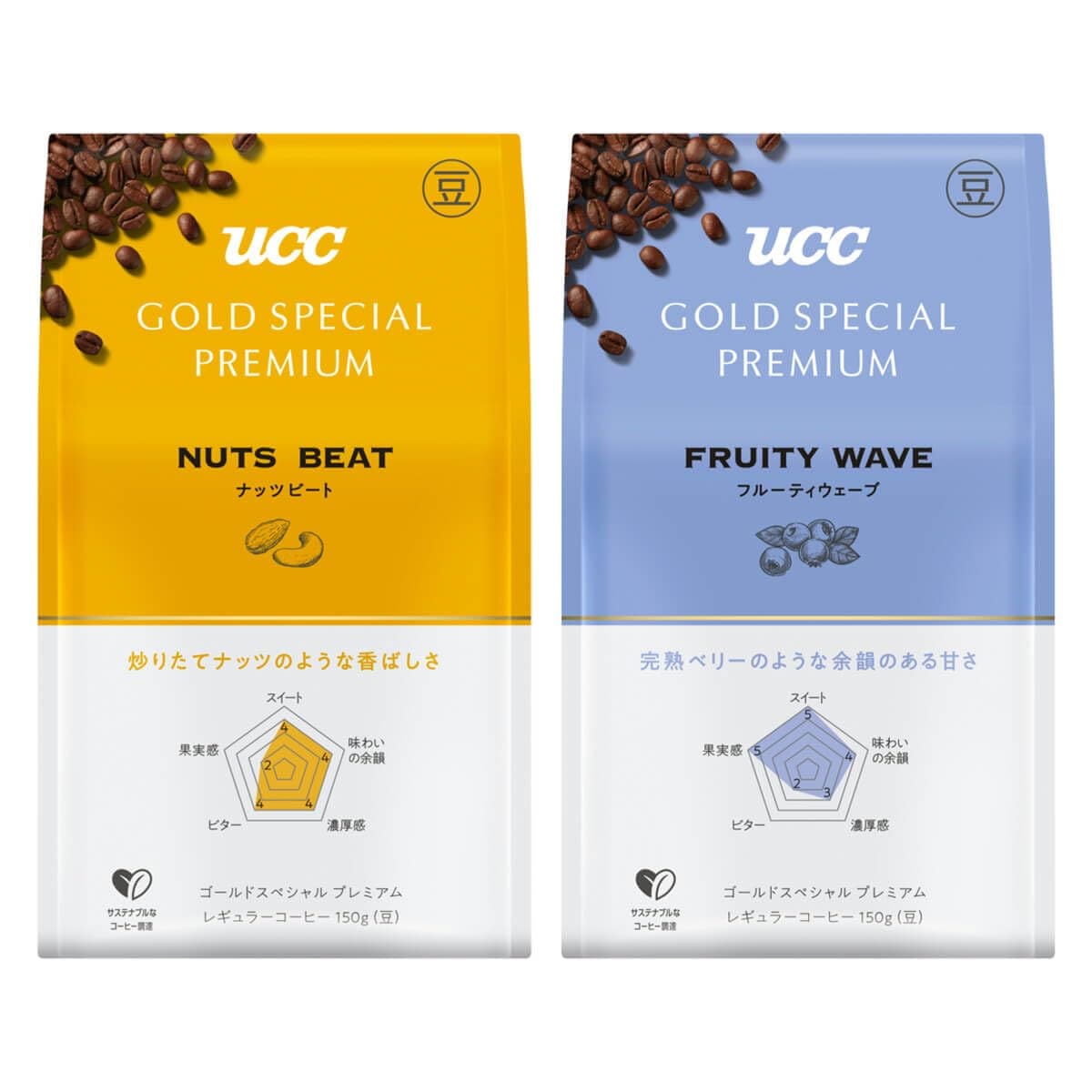 GOLD SPECIAL PREMIUM(ゴールドスペシャルプレミアム) 【Amazon.co.jp】UCC GOLD SPECIAL PREMIUM レギュラーコーヒー(豆)150g アソート2種セ