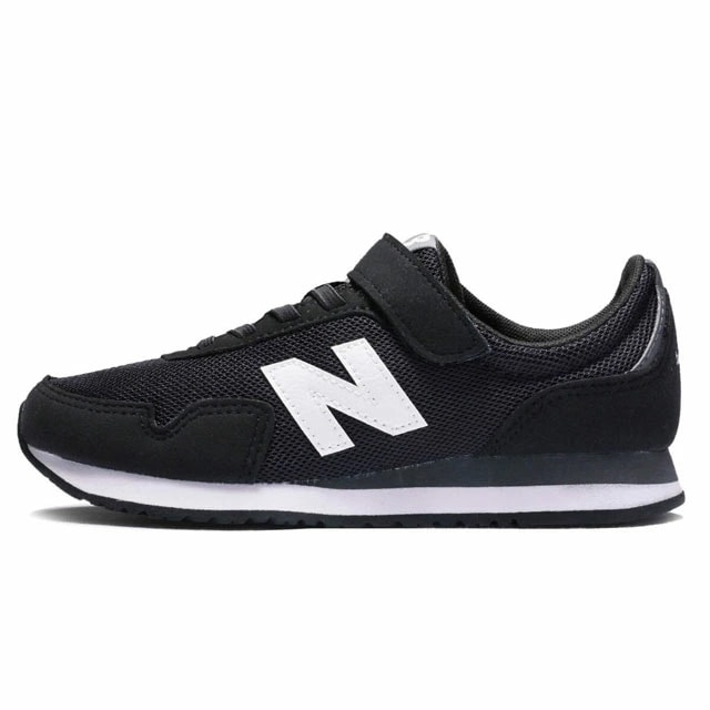 ニューバランス キッズ 男の子 スニーカー ベルクロ ジュニア ローカット キッズシューズ NB マジックテープ PV323 ブラック 黒 子供靴 送料無料