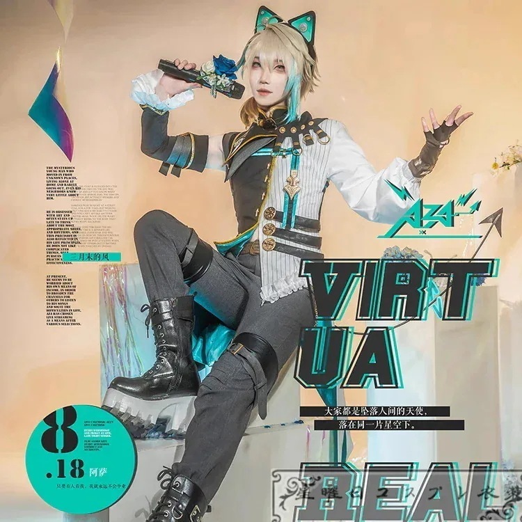 VTuber にじさんじ バーチャルライバー Vtuber VirtuaReal Aza アザ 応援服 コスプレ衣装 コスチューム 变装期間限定30％