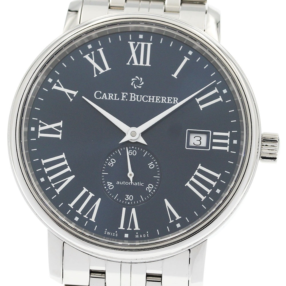 カール F.ブヘラ CARL F.BUCHERER 00.10321.08.51.21 アダマビ デイト スモールセコンド 自動巻き メンズ 極美品 _918443【中古】