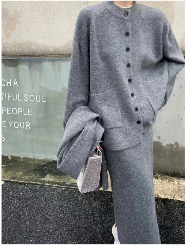 ニットセットアップ 3点セット 長袖 レディース セーター ショール マフラー セットアップ ロング丈スカート ニットセーター ニットスカート きれいめ トップス 無地 カジュアル 3点 セット 大人