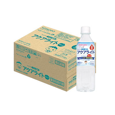 他サイト： 和光堂 ベビーのじかん アクアライトりんご 1か月頃から 電解質サポート 500ml×24本の商品画像