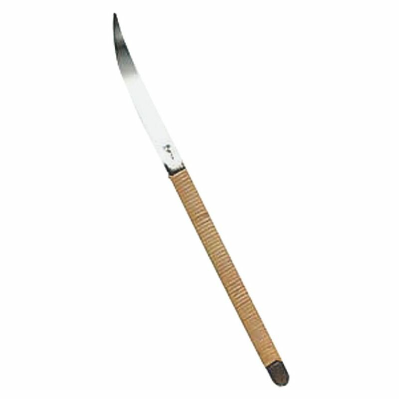 （まとめ買い）カンダ 料理細工小刀 籐巻 深曲刃 右用 [x3]