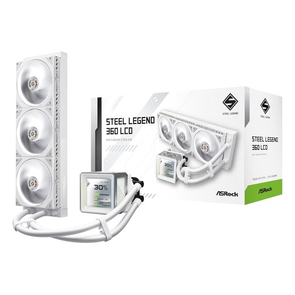 Steel Legend 360 LCD 簡易水冷CPUクーラー ホワイト 90-ASLA36-WAAGA5