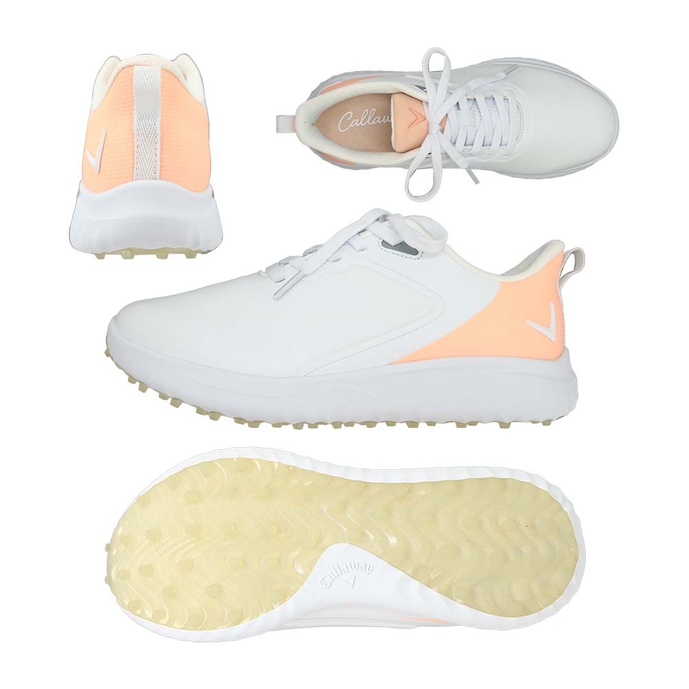 ANZA スパイクレスレディースシューズ C249-86240 （1031）ホワイト/ピンク 2024