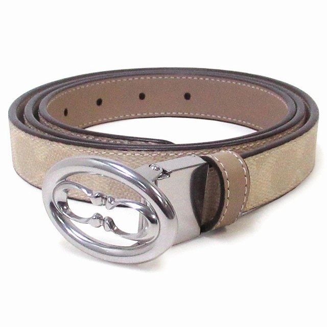 コーチ ベルト COACH アウトレット シグネチャー バックル カット トゥ サイズ リバーシブル レディース ベルト CZ196 SVPWH