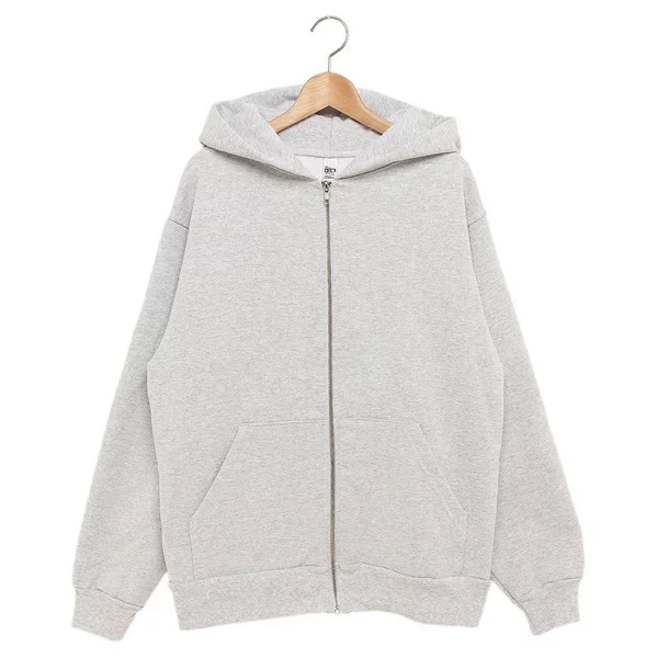 パーカー フーディー フリースジップアップ グレー メンズ LosAngeles Apparel HF-10 ASHGRAY