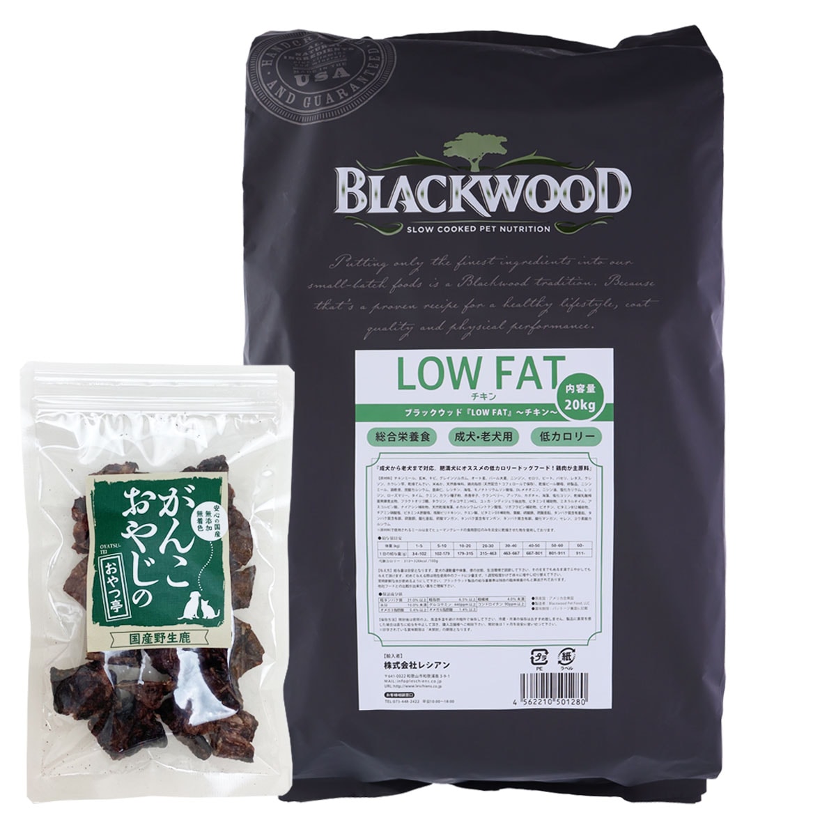 ドッグフード ロウファット チキン 20kg【国産鹿ラング15g付き】 18,186円