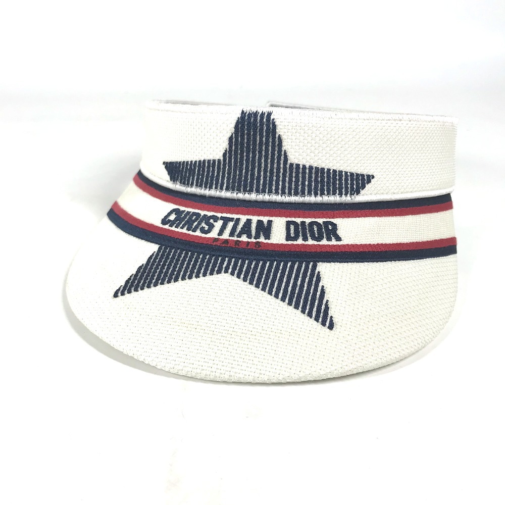 サンバイザー ロゴ バイザー 帽子 コットン ホワイト