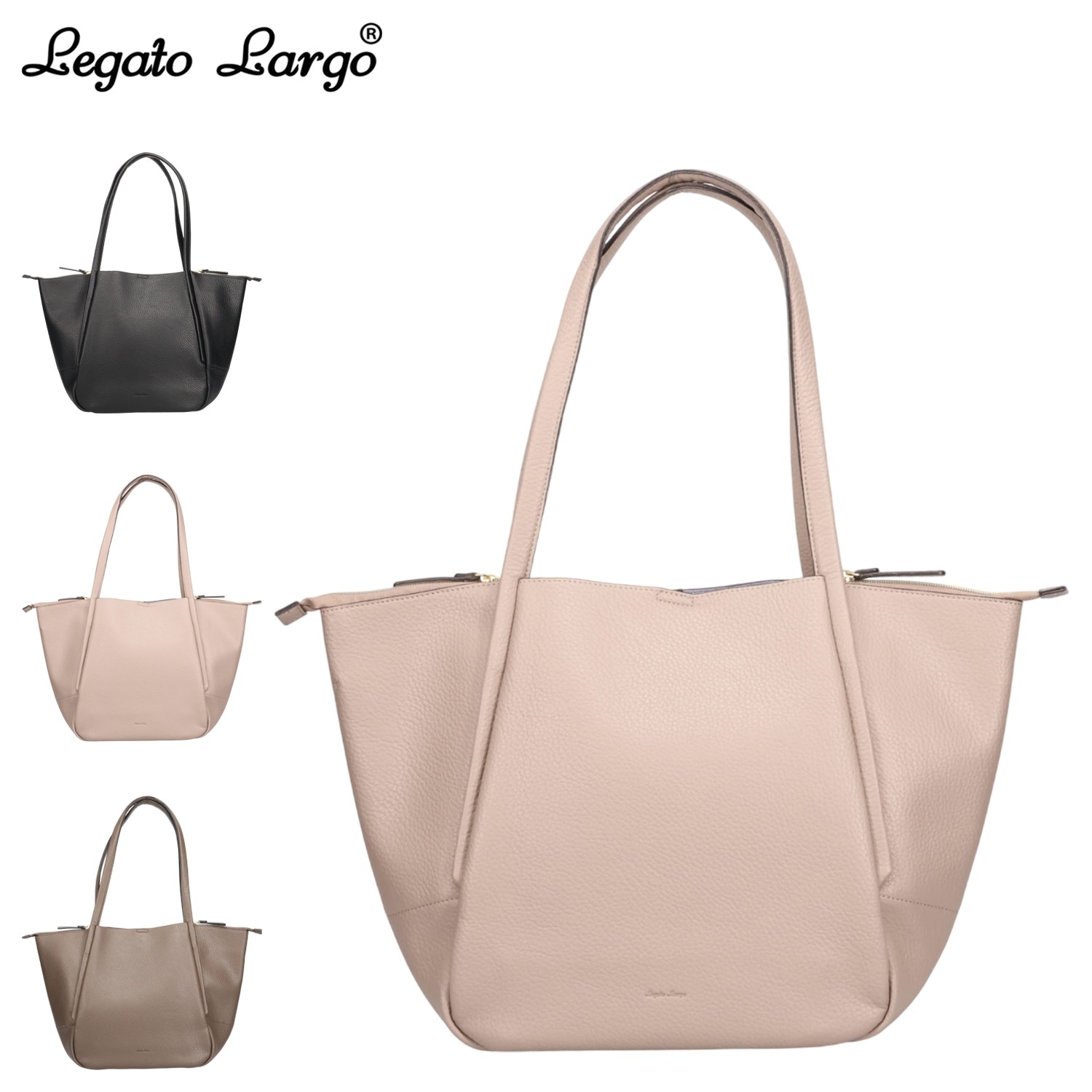 トートバッグ レディース A4サイズ対応 ファスナー付き 軽量 通勤 通学 LH-D1375