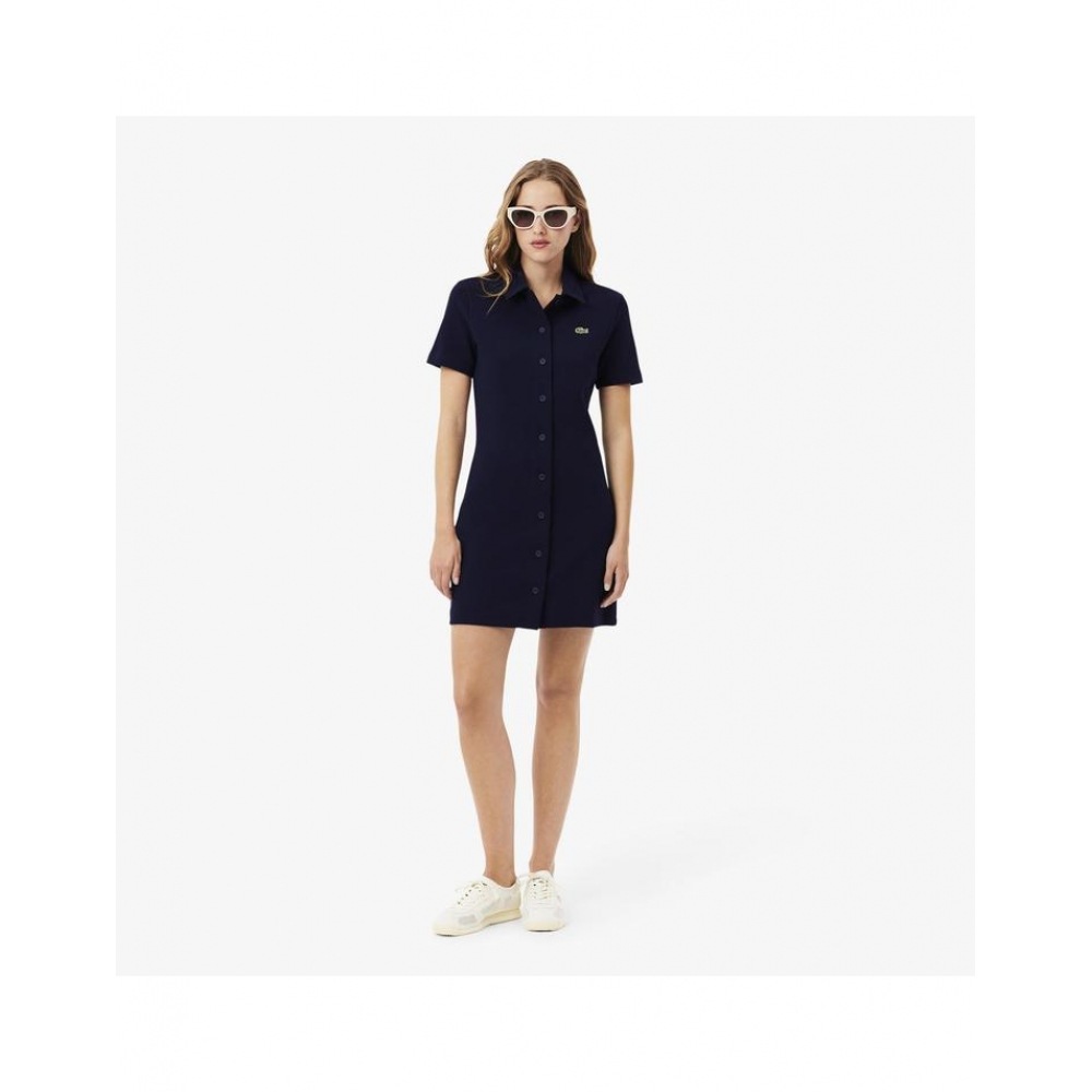 ラコステ レディース 二重生地 ピケ 半袖 シャツドレス EF6922-55G 166 20,549円