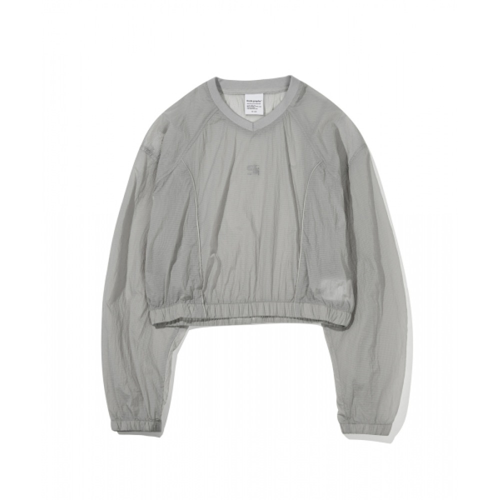 CODEGRAPHY WAVE ロゴ シンボル クロップ ハイシン マンツーマン_グレー