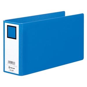 （まとめ） キングジム 伝票用ファイル 片開き A4長辺1／3 2穴 500枚収容 背幅75mm 青 898 1冊 (×10セット)