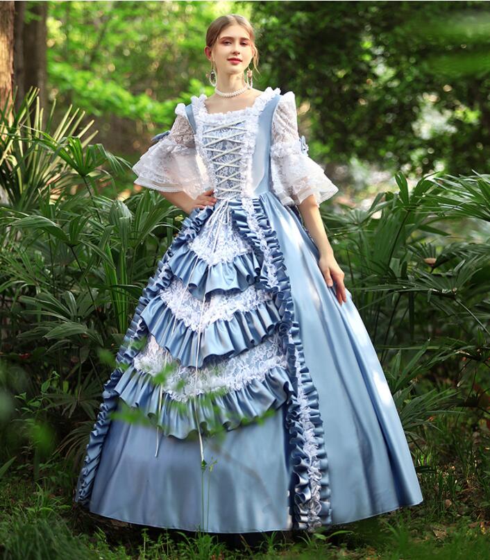 超目玉新品 中世貴族風 貴族ドレス ロングドレス 帽子付き ハロウィン クリスマス 高級感 ヨーロッパ風ドレス オペラ声楽 パーティードレス 宮廷ドレス 可愛い 撮影 演劇 文化祭 ステージ衣装 学園