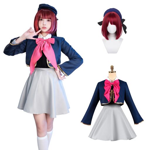 コスパ最高 即納 有馬かな コスプレ ウィッグ付き 天才子役 コスプレ衣装 大人用 仮装 文化祭 イベント コスチューム ステージ服 (有馬かな ウィッグ付き M)