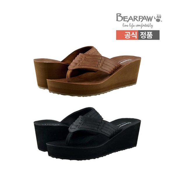 [W컨셉] (BEARPAW) 女性 厚底 ビーチサンダル NINA 2色コレクション