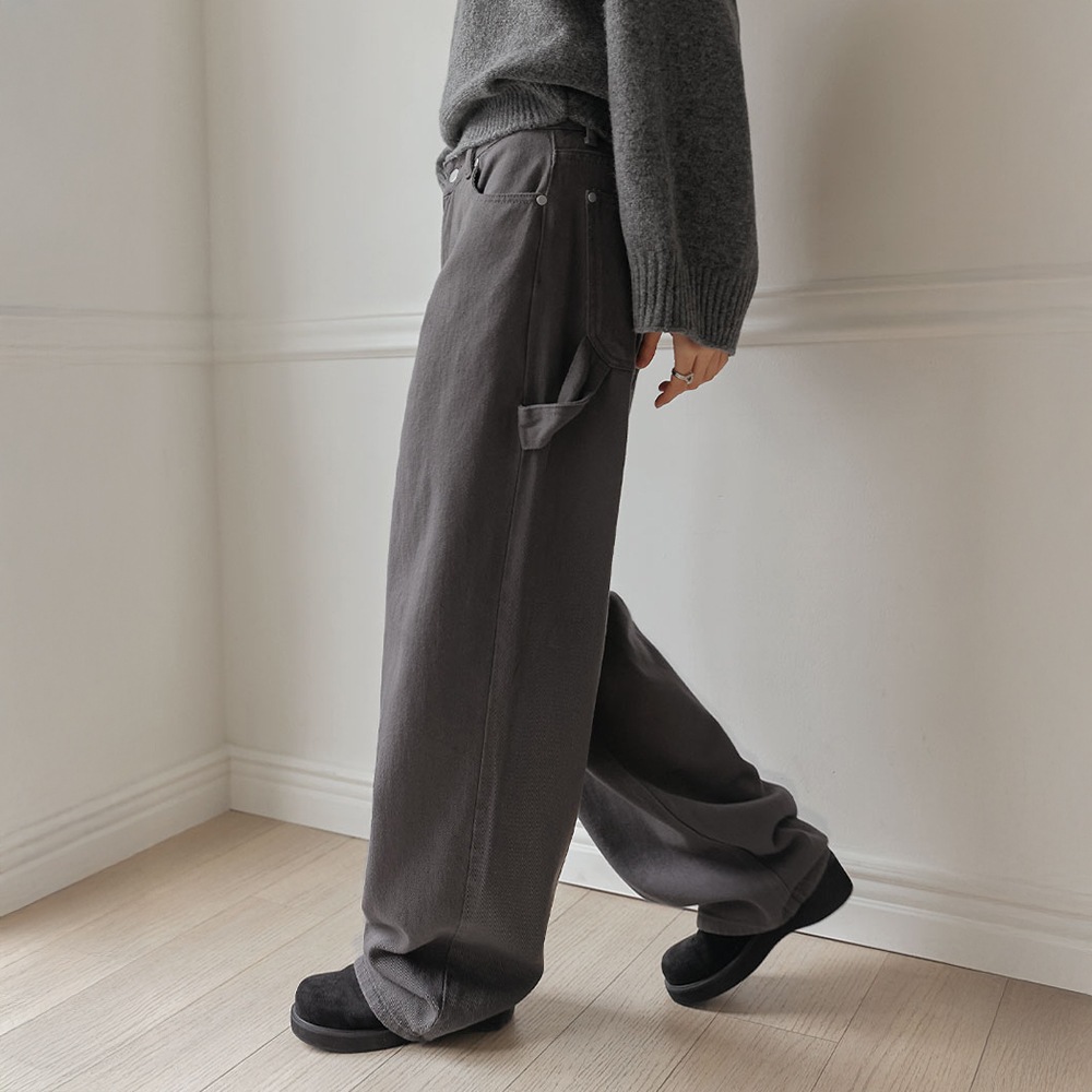 ヘモンズコットンポケットカーペンターワイドパンツ