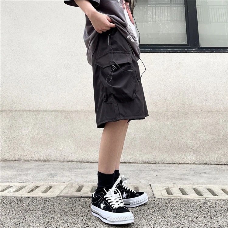 【急速出荷!】アウトドアシーズン到来韓国ファッション カジュアル 百掛け 男女兼用 五分パンツ ショートパンツ ワイドパンツ サマー タイド 新作