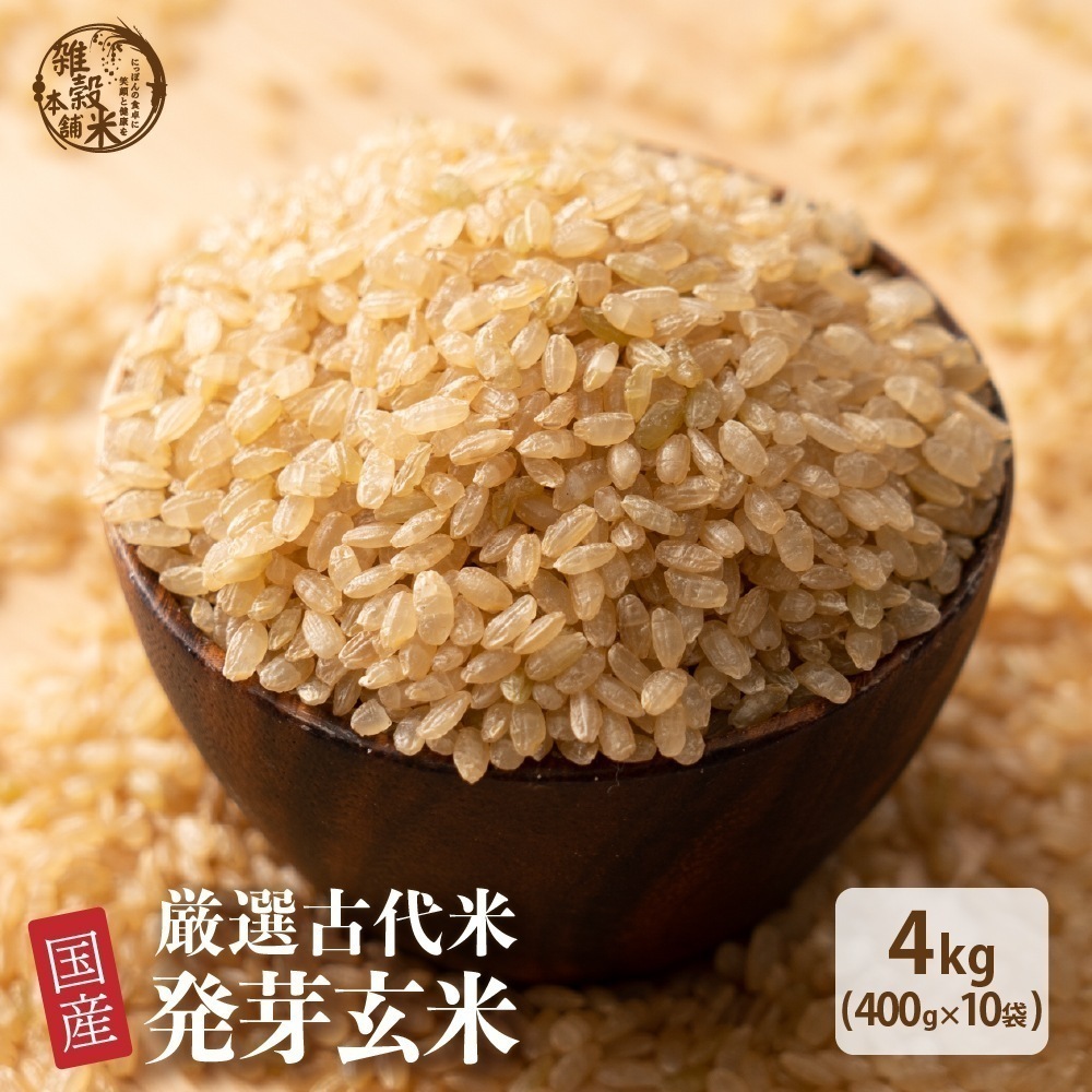 雑穀 雑穀米 国産 発芽玄米 4kg(400g×10袋) 徳用サイズ 無添加 無着色 ダイエット食品