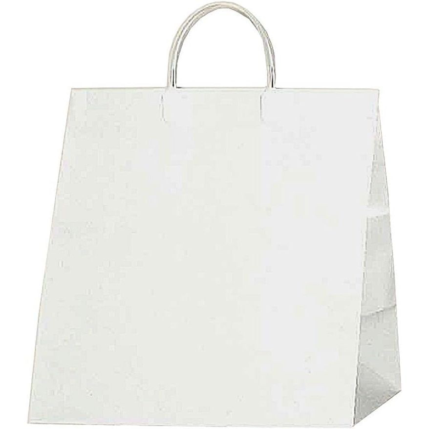 （まとめ買い）シモジマ HEIKO 手提げ紙袋 ワイドバッグ S Nホワイト 10枚 幅350xマチ220x高360mm 006460851 [x3セット]