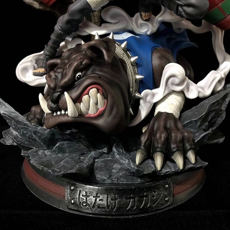 ナルトGK旗木カシ写輪眼通霊忍犬暗部KOLフィギュア超大型モデル