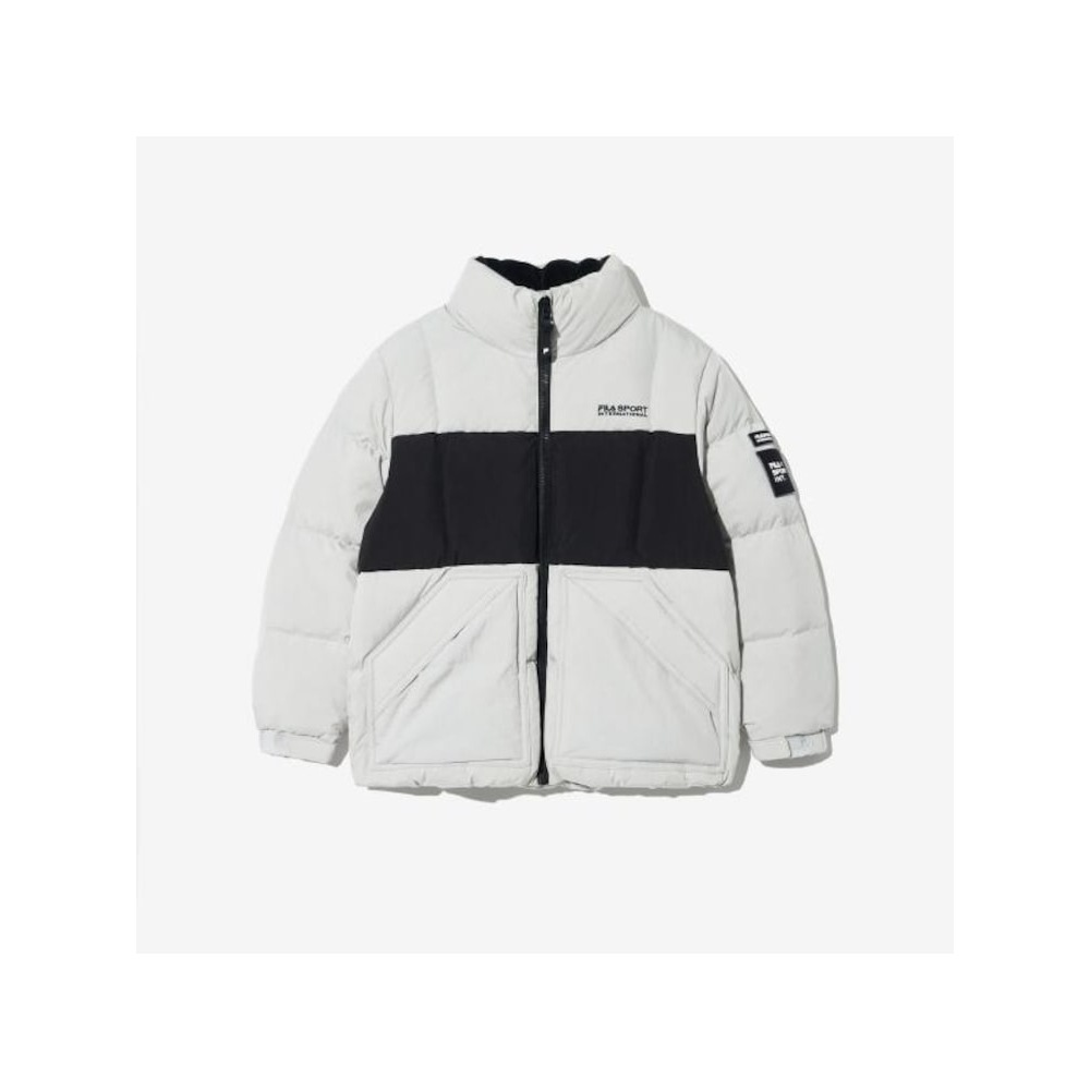 [FILA KIDS] ロゴポイントハーフネックショートダウン (FK2DJG4204X_LGY) Q0ZFK2DJG4204XLGY