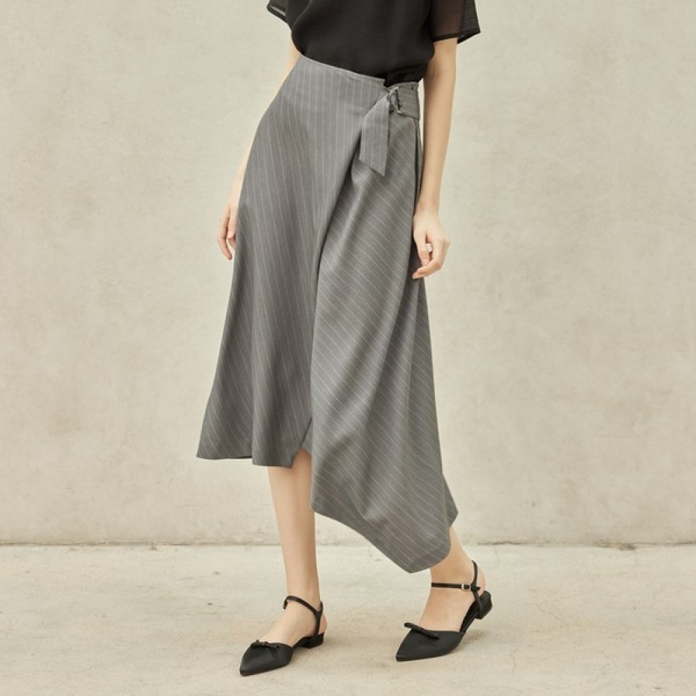 (リアーナニューヨーク) ストライプフレアベルト付きスカート RSCWSK020 10,766円