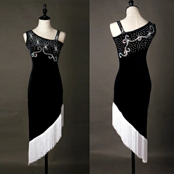 大安売り社交ダンス ラテン衣装　社交ダンス ラテンドレス タッセルドレス ワンピース 衣装 社交ダンス衣装 フリンジ ダンス衣装 練習服 スタンダード ワルツ ラテンダンス 社交ダンス ラテン ドレス