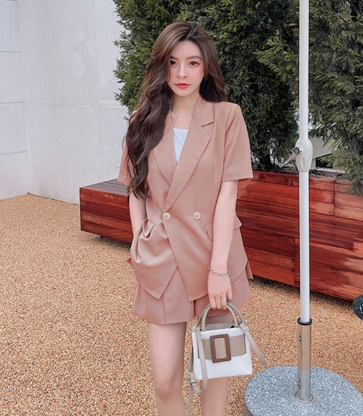 セットアップ デート モテアイテム ジャケット 半袖 可愛い きれいめ 上品 おしゃれ かっこいい 可愛い ラブリー キュート ガーリー クール モード系 セクシー エレガント 存在感