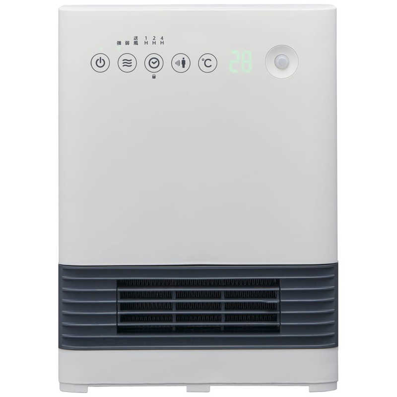 ドウシシャ　人感・室温センサー付きセラミックヒーター CHZ-128JWH ホワイト ［人感センサー付き］　CHZ128J