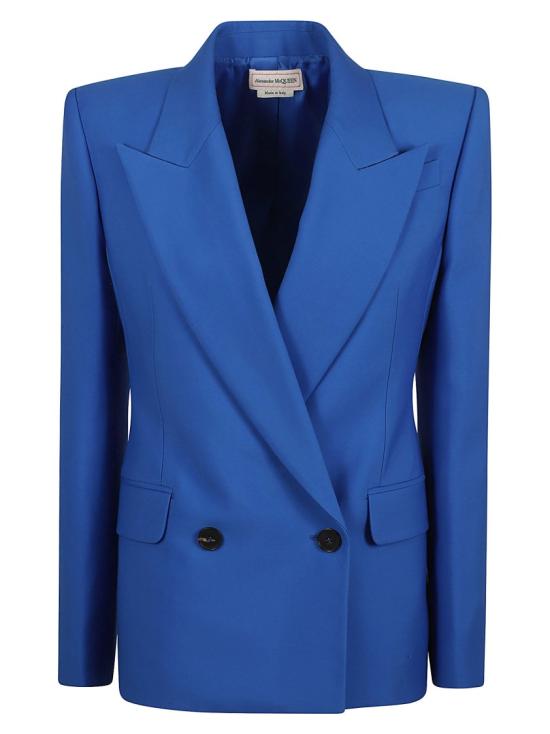 ALEXANDER MCQUEEN Women Jackets 745076QJACX4155 Blue