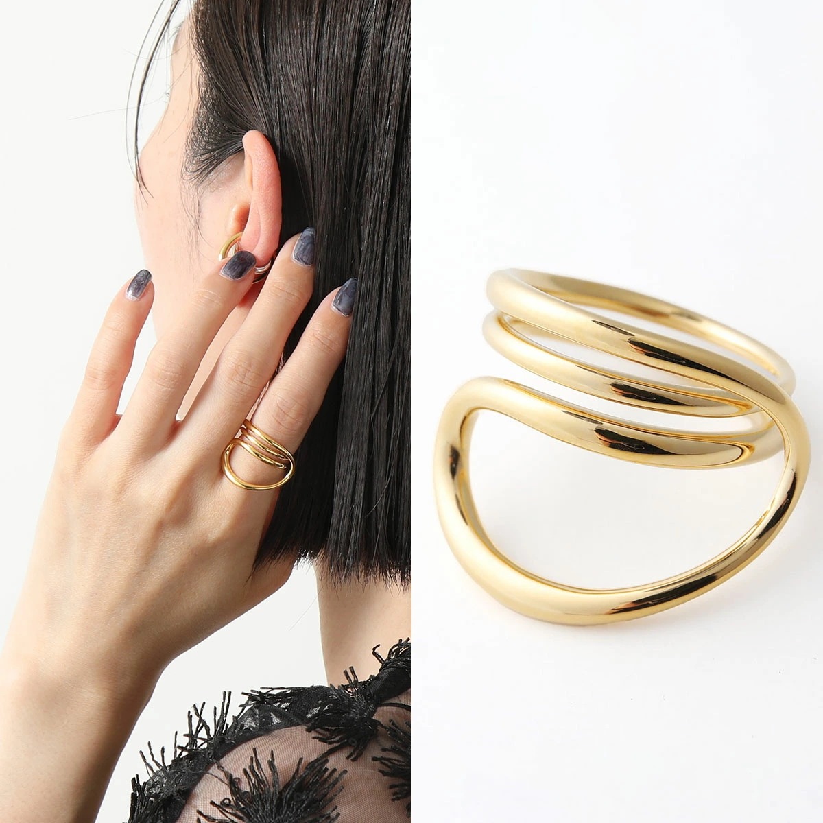 DOODLE RNG(4mm) SILVER925(18K GOLD PLATED) 指輪
