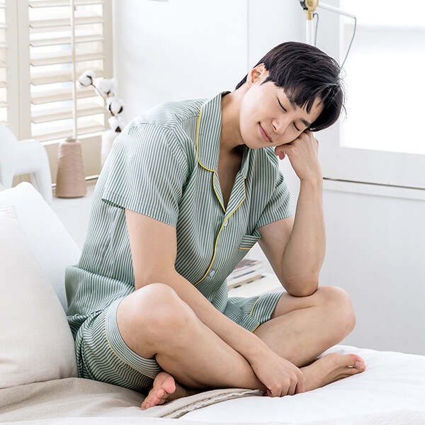 メンズ人絹パジャマメンズ人絹パジャマライク(95~105)