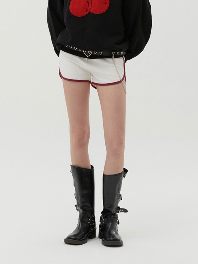 PUNK TRACK DOLPHIN PANTS [IVORY]