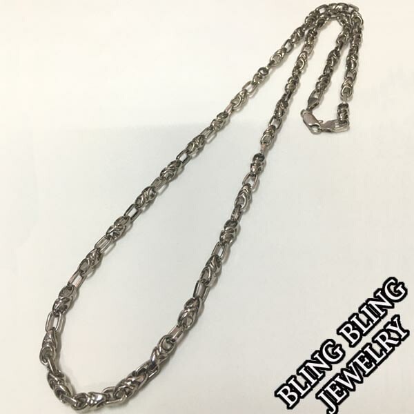 セール HIPHOPジュエリー メンズ ネックレス M シルバー 925 プレーティング チェーン ストリート スタイル ヒップホップ アクセサリー ブリンブリン ジュエリー HIPHOP B系