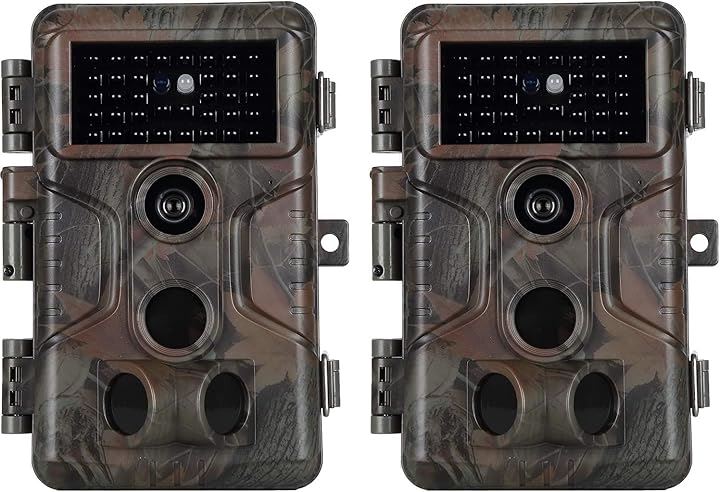 Blazevideo トレイルカメラ 2個入り A323 1296P人感センサー 防犯カメラ 野生動物監視カメラ 暗視カメラ 5-20m距離 120撮影範囲 4800万画素 電池式