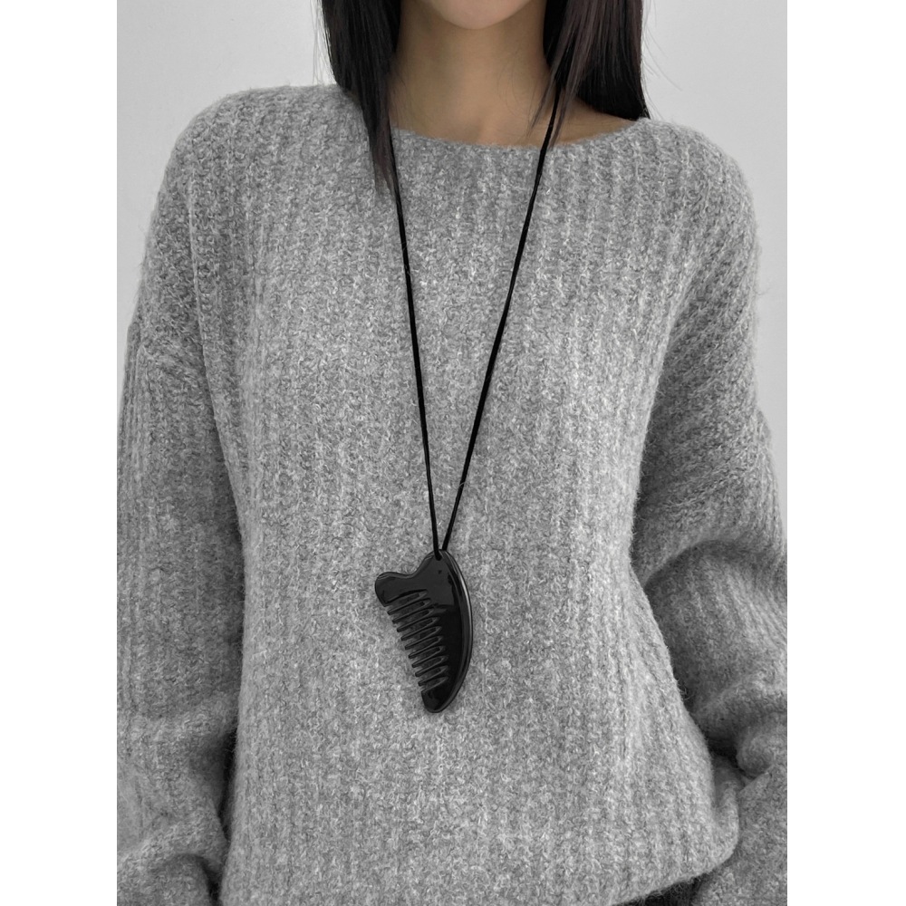 ブラックアップティアーンコームネックレス