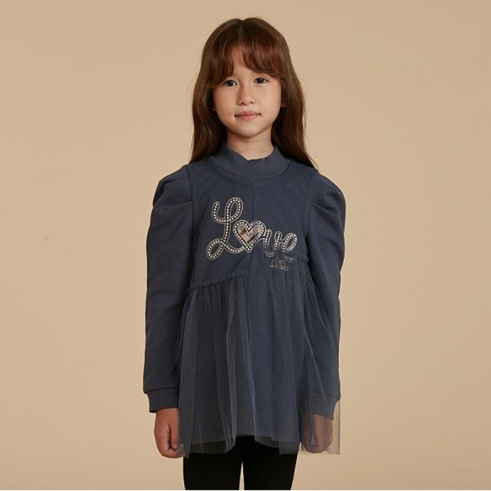 [ダックスリトル] ダックスキーズシャーレイヤードロングTシャツ (DRW11TM55M_GY)