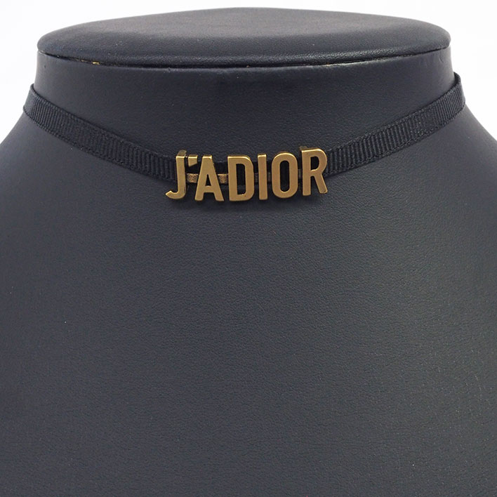 【美品】クリスチャン ディオール ジャドール イニシャル リボン 【チョーカー】