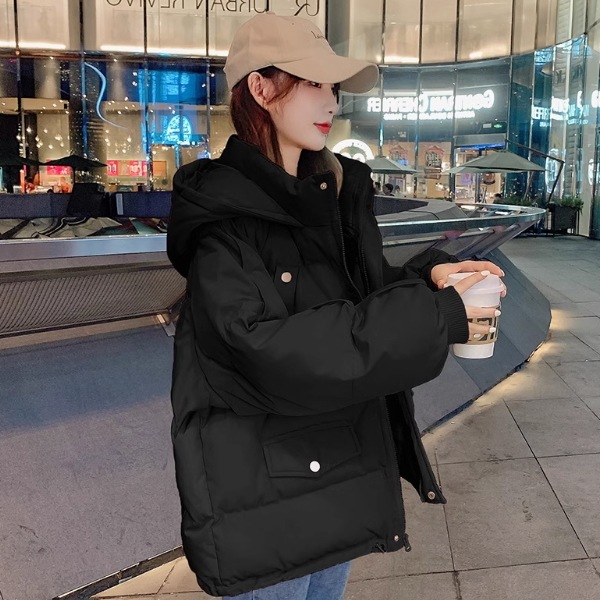 レディース アウター コート ダウンコート ミディアム丈 長袖 袖あり ハイネック 襟なし フード ファスナー ポケット 前開き かわいい 大人可愛い シンプル カジュアル おしゃれ 無地 秋 冬