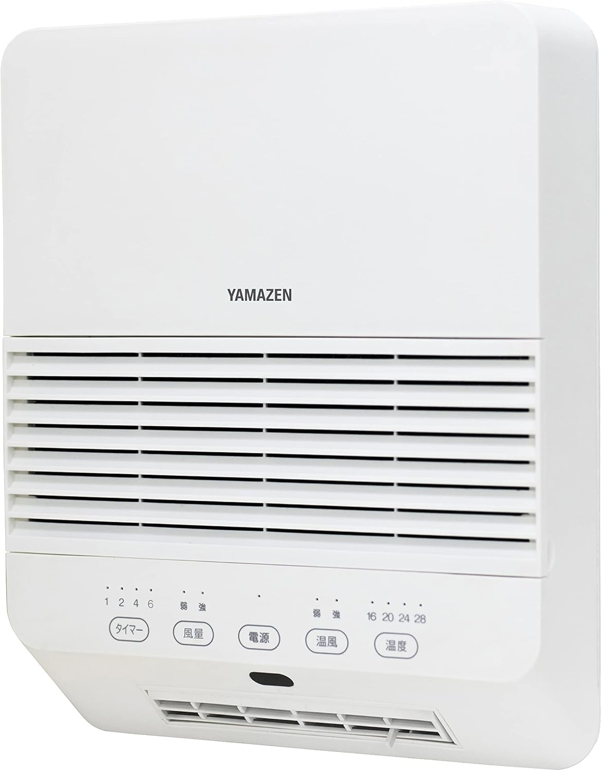 大風量 セラミックヒーター 壁掛タイプ (温度センサー) (1200/600W 2段階切替) (風量2段階調節) (切タイマー 最大6時間) (8時間オートオフ機能) (リモコン付き) ホワイト DF