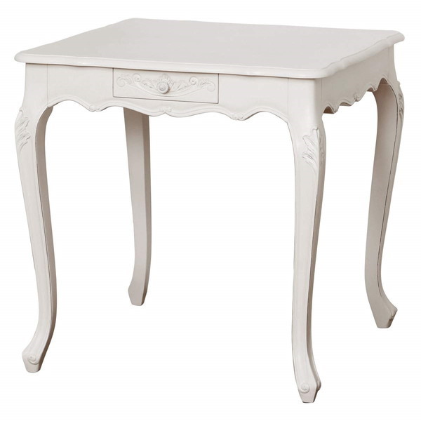 92347 コモ ダイニングテーブル75 引出付 ホワイト メーカー直送