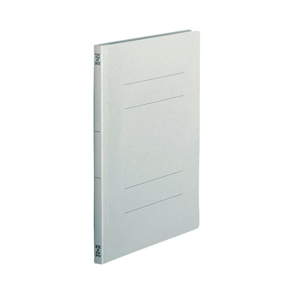 （まとめ） TANOSEE フラットファイル（スタンダードカラー） A4タテ 150枚収容 背幅18mm グレー 1パック（10冊） 30セット