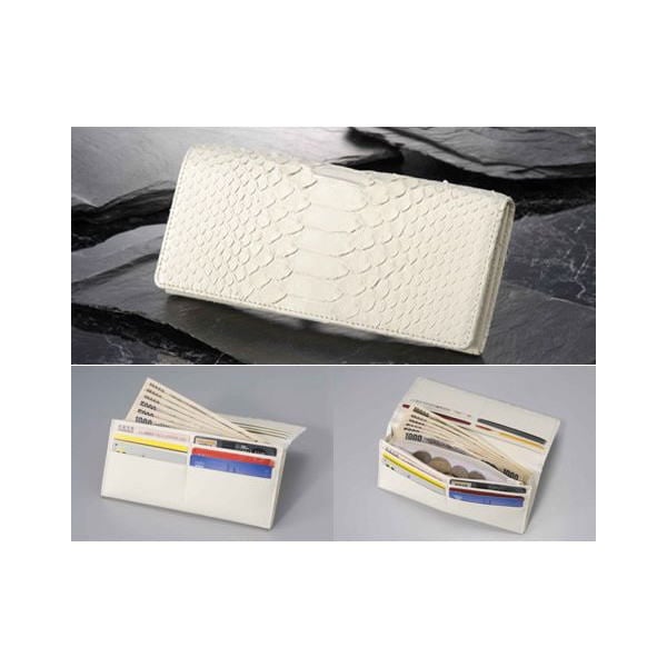 白蛇　長財布送料無料金運を招く白蛇革財布！スネークならではの馴染みのよさが魅力的！たっぷり収納で使いやすさ抜群！白蛇 長財布 開運 送料無料 mate