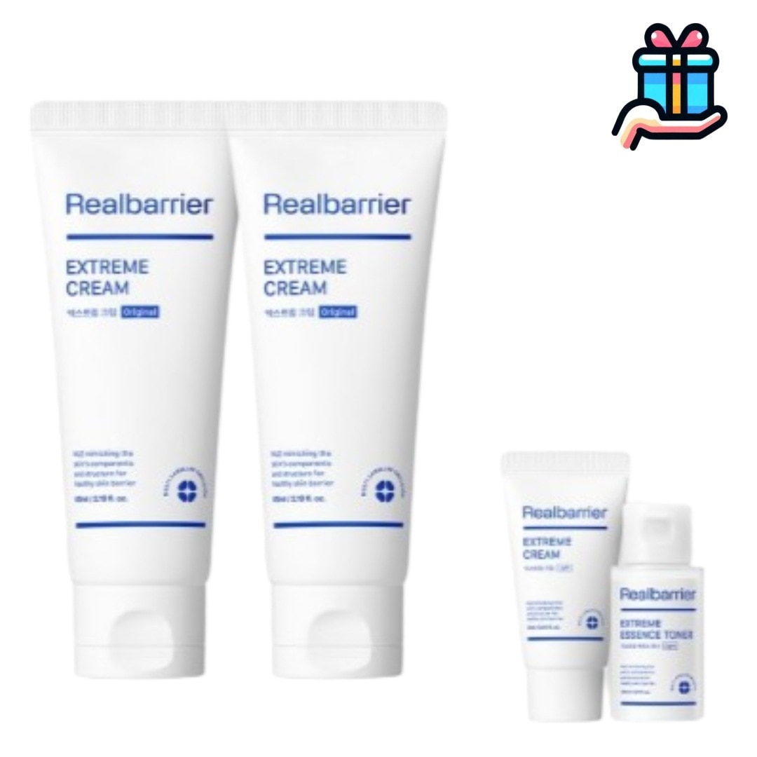 [大容量企画商品] エクストリーム クリーム オリジナル 65ml + 65ml 総容量 130ml + 追加贈呈クリーム + トナーセット スキンケア 角質ケア 肌のバリア 韓国コスメ セラミド